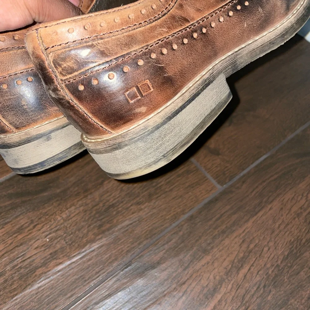 BEDSTU Beacon Tawny Zone  Leather Distressed Wingtip Lace Up Oxford Derb…